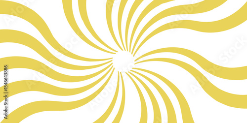 Sunburst starburst vector with copy space. Powder yellow color burst background. Saffron yellow radial beam sunrise or sunset light retro design illustration. yellow image that spreads radially