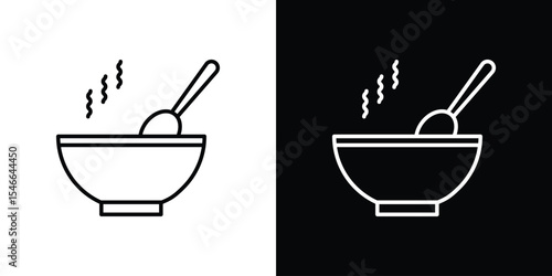 Stew icon in black. flat graphic vector icon