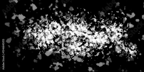 Snowflakes on dark background. white icy snowflakes isolated on black background, natural background. white crystalline powder on a black background. sugar dust. texture, pattern and clipping.
