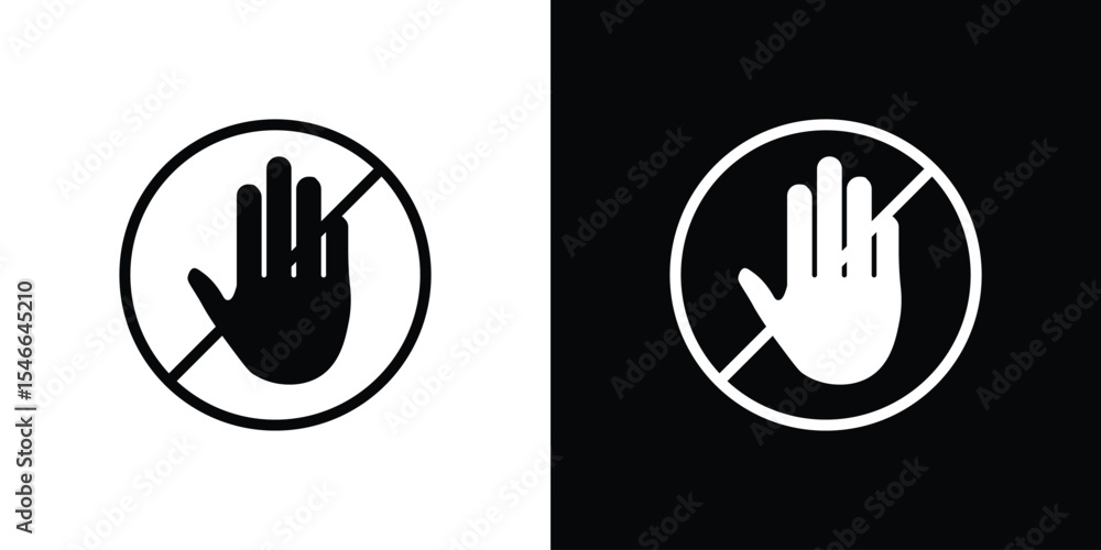 Obraz premium Stop signs in black. flat graphic vector icon