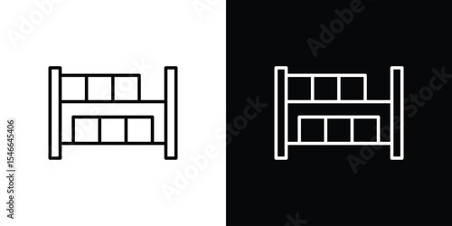 Storage rack icon in black. flat graphic vector icon