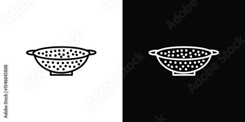 Strainer icon in black. flat graphic vector icon