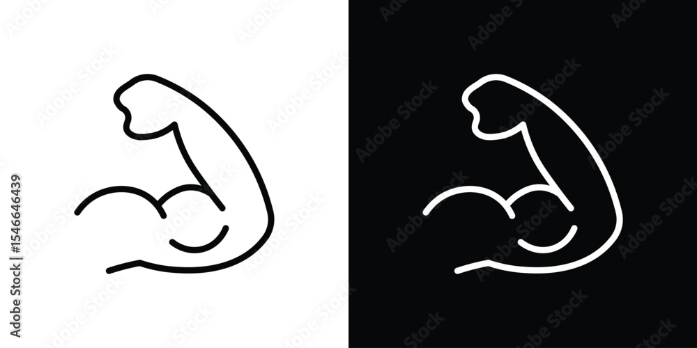 Ταπετσαρία Strong hand icon in black. flat graphic vector icon