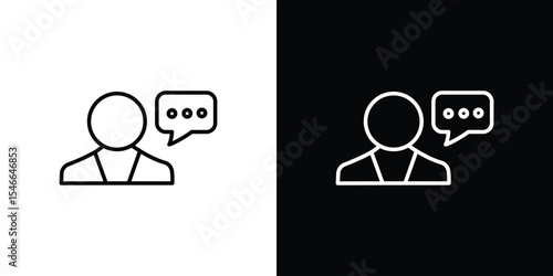 Suggestion icon in black. flat graphic vector icon