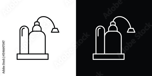 Sump pump icon in black. flat graphic vector icon