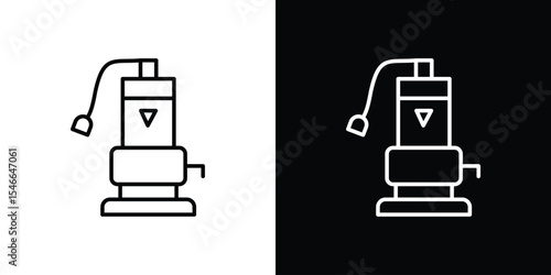 Sump pump icon in black. flat graphic vector icon