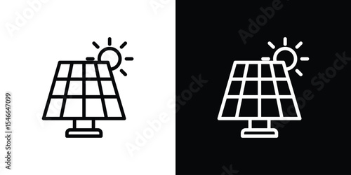 Sun energy icon in black. flat graphic vector icon