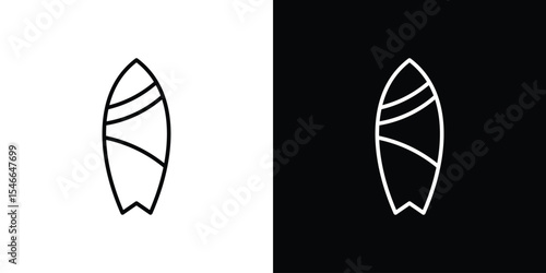 Surfing icon in black. flat graphic vector icon