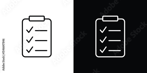 Survey icon in black. flat graphic vector icon