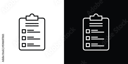 Survey icon in black. flat graphic vector icon