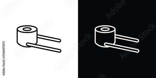 Sushi icon in black. flat graphic vector icon