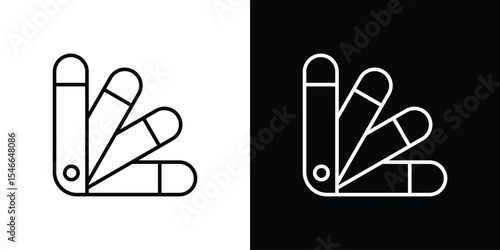Swatch icon in black. flat graphic vector icon