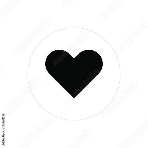 Heart in a circle icon