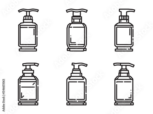 Minimal pump dispenser outline