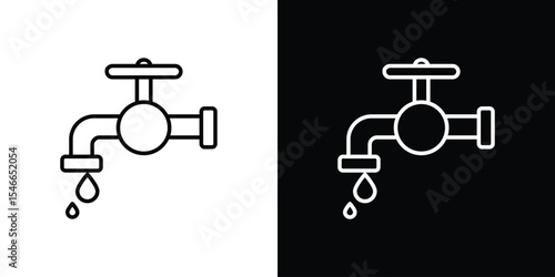 Tap icon in black. flat graphic vector icon
