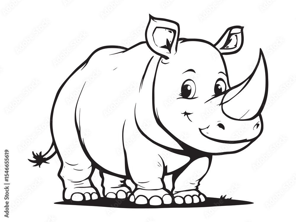 Rhinoceros Line Art Illustration Rhinoceros Line Art Illustration