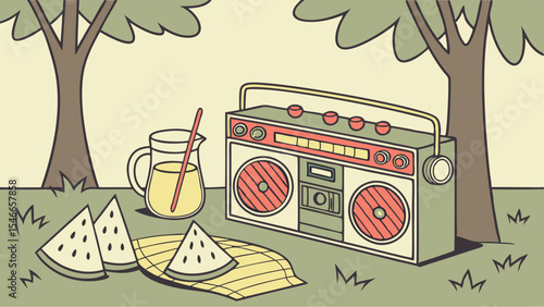 Vintage travel icons set with food and drink labels, vector illustration