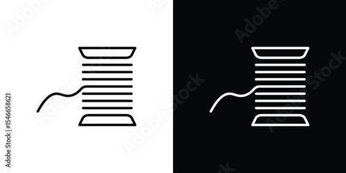Thread icon in black. flat graphic vector icon