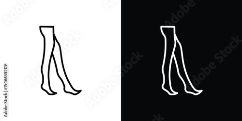 Tights icon in black. flat graphic vector icon