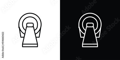 Tomography icon in black. flat graphic vector icon