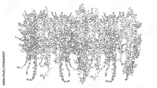 Dense Leafy Hanging Vines Vector Design