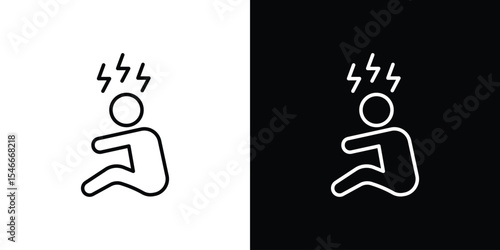 Trauma icon in black. flat graphic vector icon