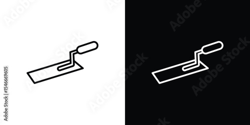 Trowel icon in black. flat graphic vector icon