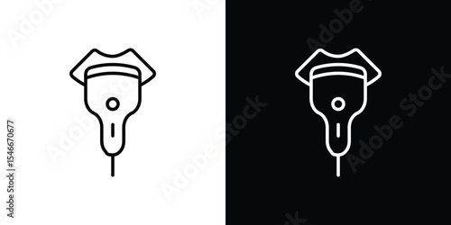Ultrasound icon in black. flat graphic vector icon