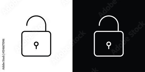 Unblocked icon in black. flat graphic vector icon
