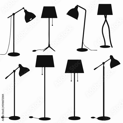 Floor lamps silhouette collection home interior decor