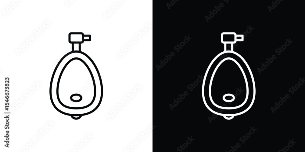 Obraz premium Urinal icon in black. flat graphic vector icon