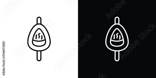 Urinal icon in black. flat graphic vector icon