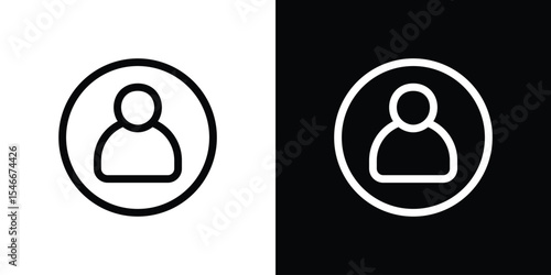 User icon in black. flat graphic vector icon