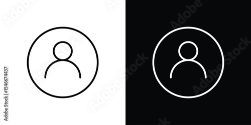 User icon in black. flat graphic vector icon