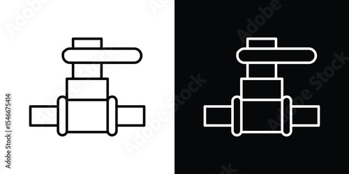 Valve icon in black. flat graphic vector icon