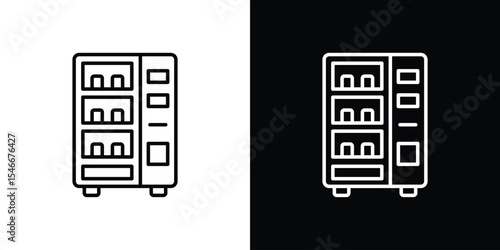 Vending machine icon in black. flat graphic vector icon