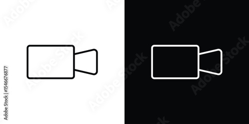 Video icon in black. flat graphic vector icon