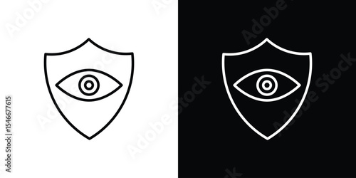 Vision insurance icon in black. flat graphic vector icon