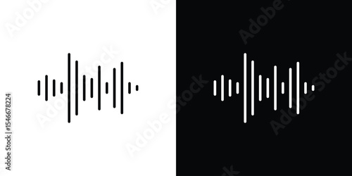 Voice icon in black. flat graphic vector icon