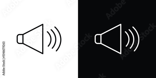 Volume icon in black. flat graphic vector icon