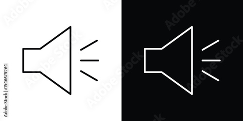 Volume icon in black. flat graphic vector icon