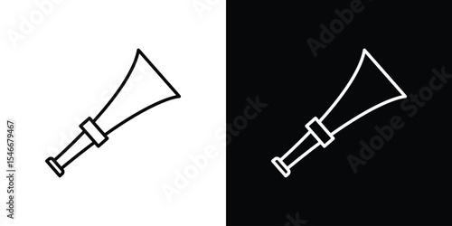 Vuvuzela icon in black. flat graphic vector icon