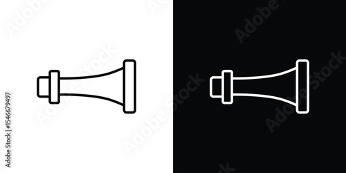 Vuvuzela icon in black. flat graphic vector icon