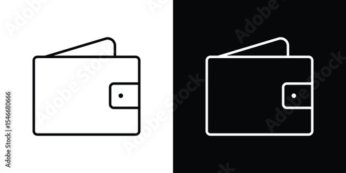 Wallet icon in black. flat graphic vector icon
