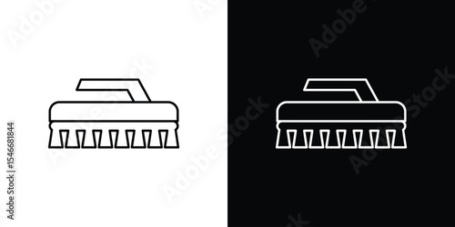 Washing brush icon in black. flat graphic vector icon