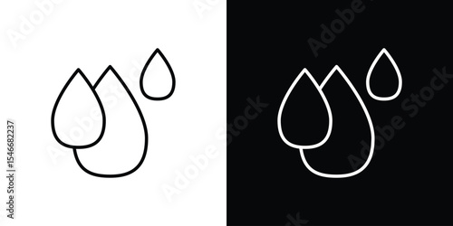 Water drop icon in black. flat graphic vector icon