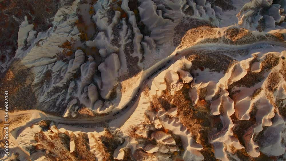 Travel tour excursion on horse in Cappadocia, sunset time in Goreme Turkey Aerial top view. Travel tour excursion on horse in Cappadocia, sunset time in Goreme Turkey Aerial top view.