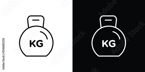 Weight icon in black. flat graphic vector icon