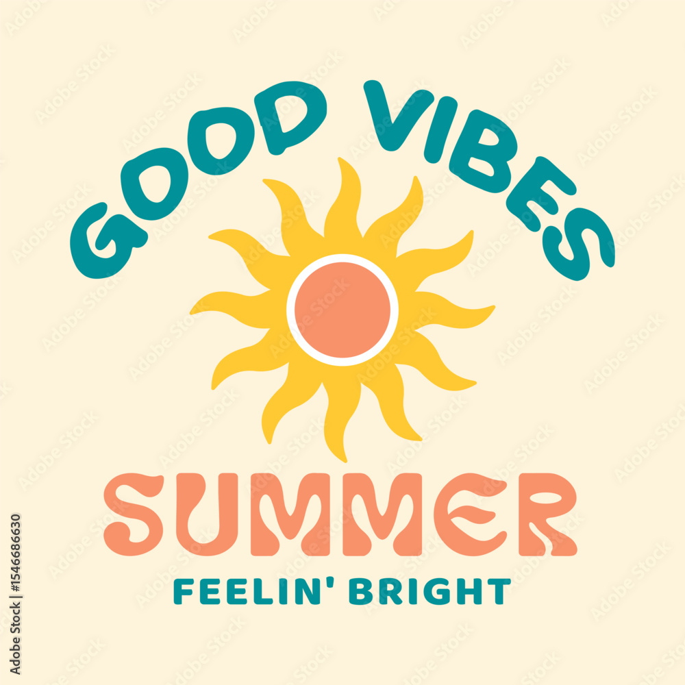 Fototapeta premium Tropical summer vintage retro vector graphics. summer t-shirt design