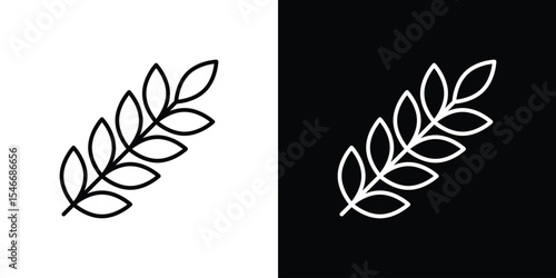 Wheat grain icon in black. flat graphic vector icon